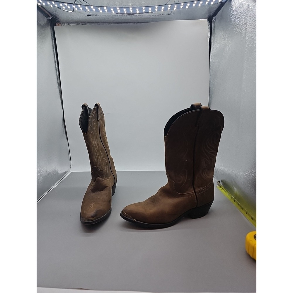 Laredo Mens 10D‎ Boot Paris Western Boots Brown Cowboy Dress